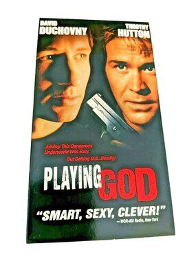 Playing God VHS Movie 1997 David Duchovny Timothy Hutton Crime Thriller R-Rated